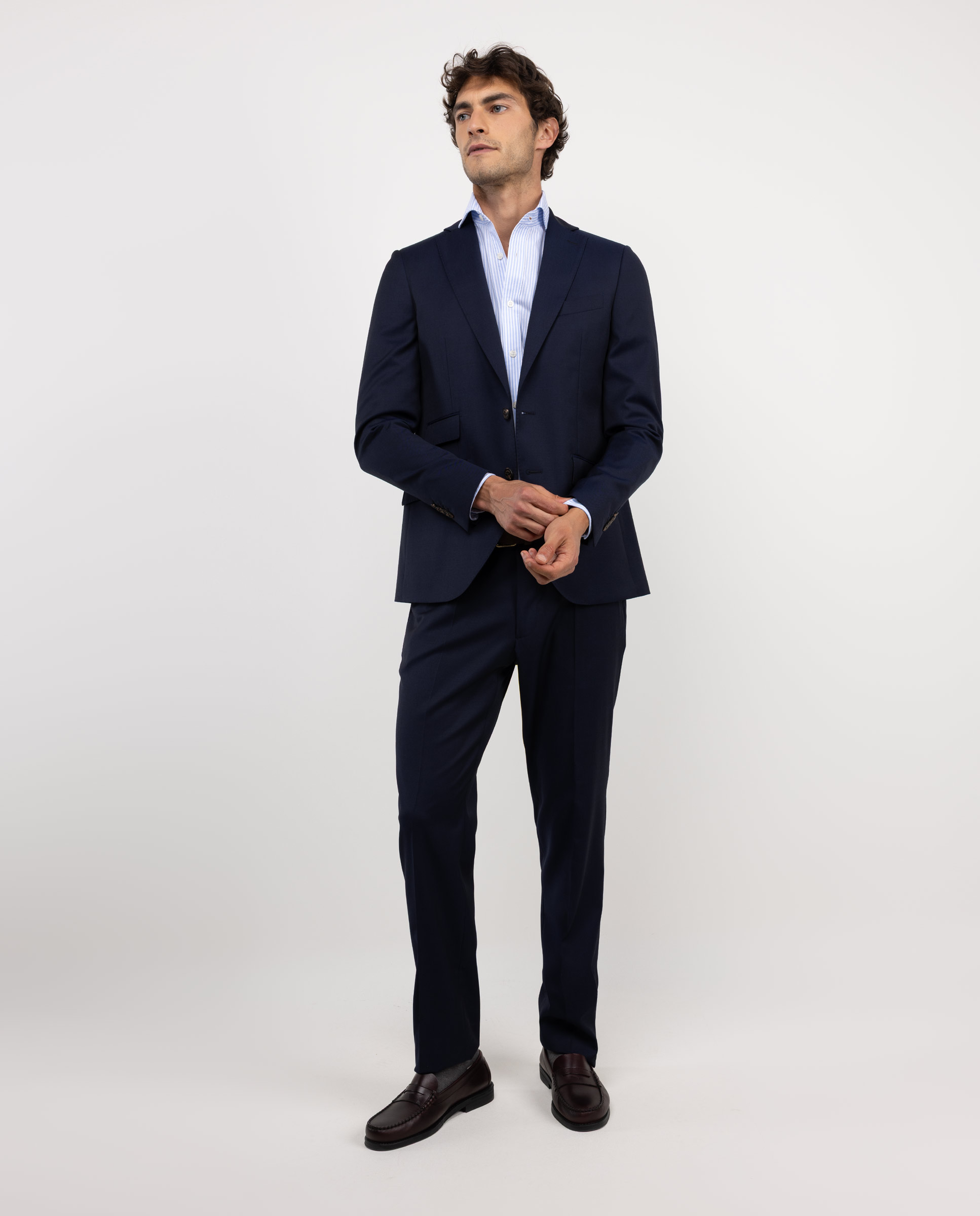 Navy Solid-Coloured Washable Jacket Separate