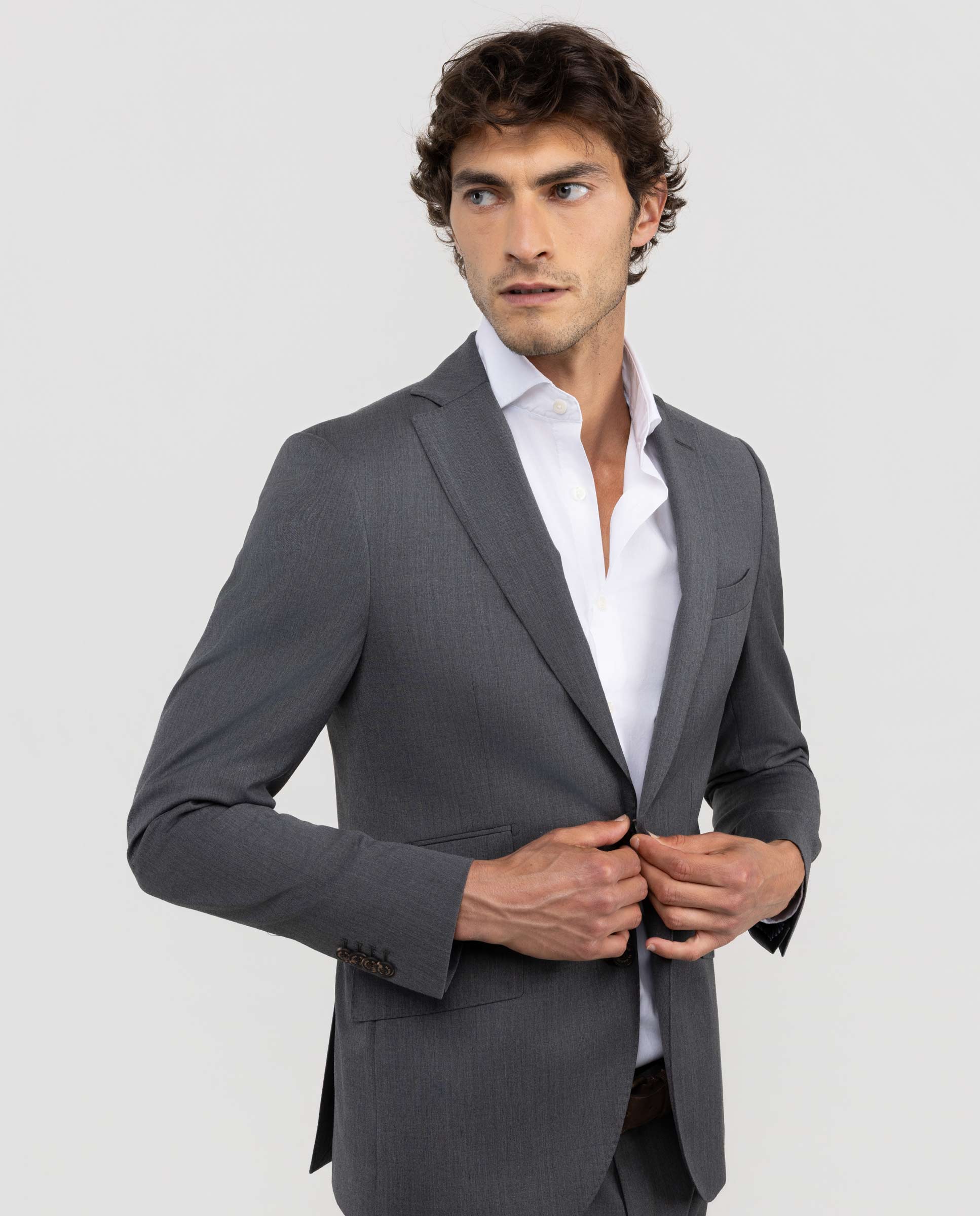 Grey Solid-Coloured Washable Jacket Separate