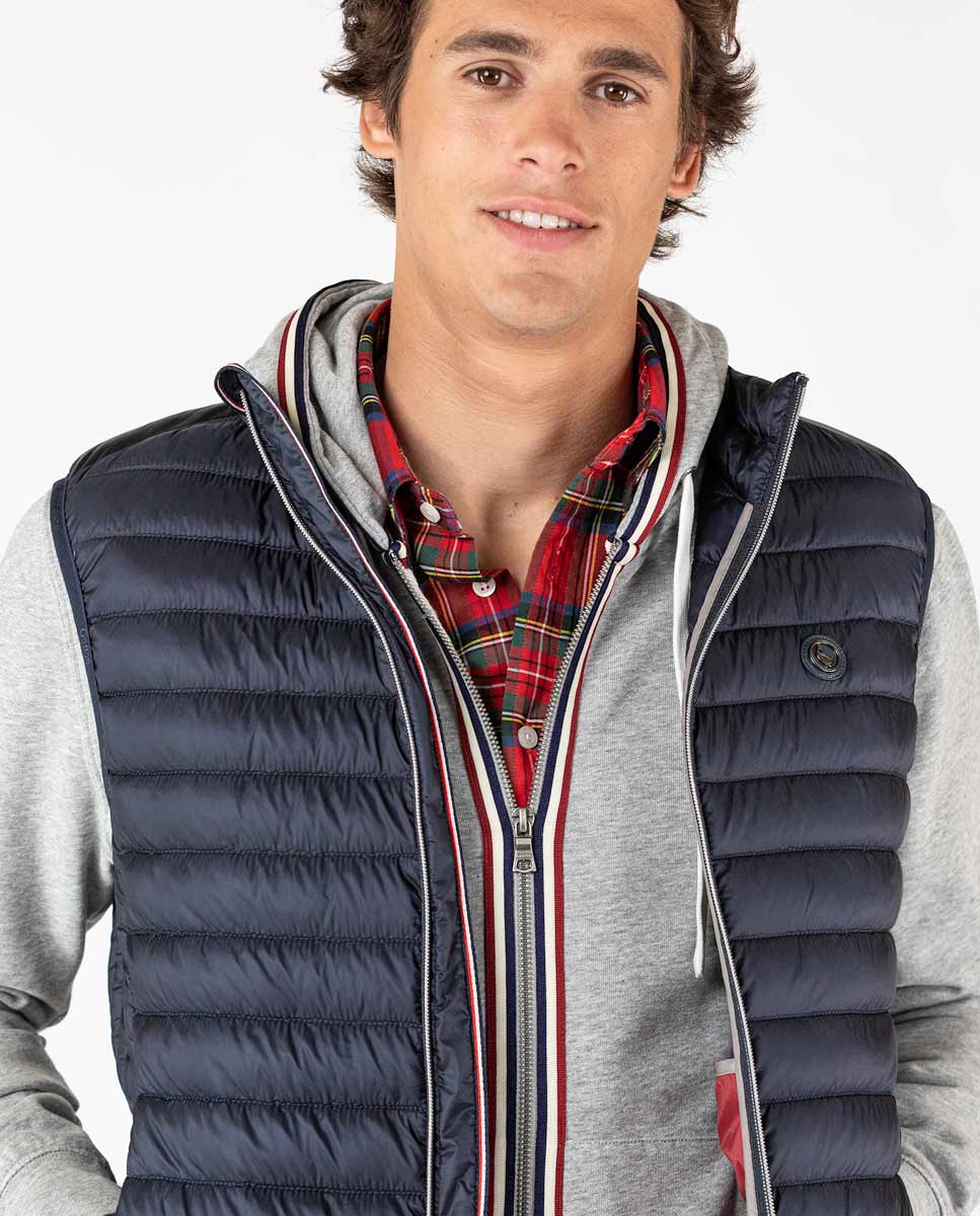 Basic Navy Quilted Vest