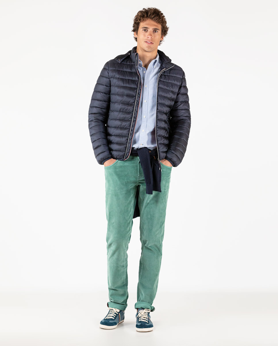 Basic Navy Quilted Jacket