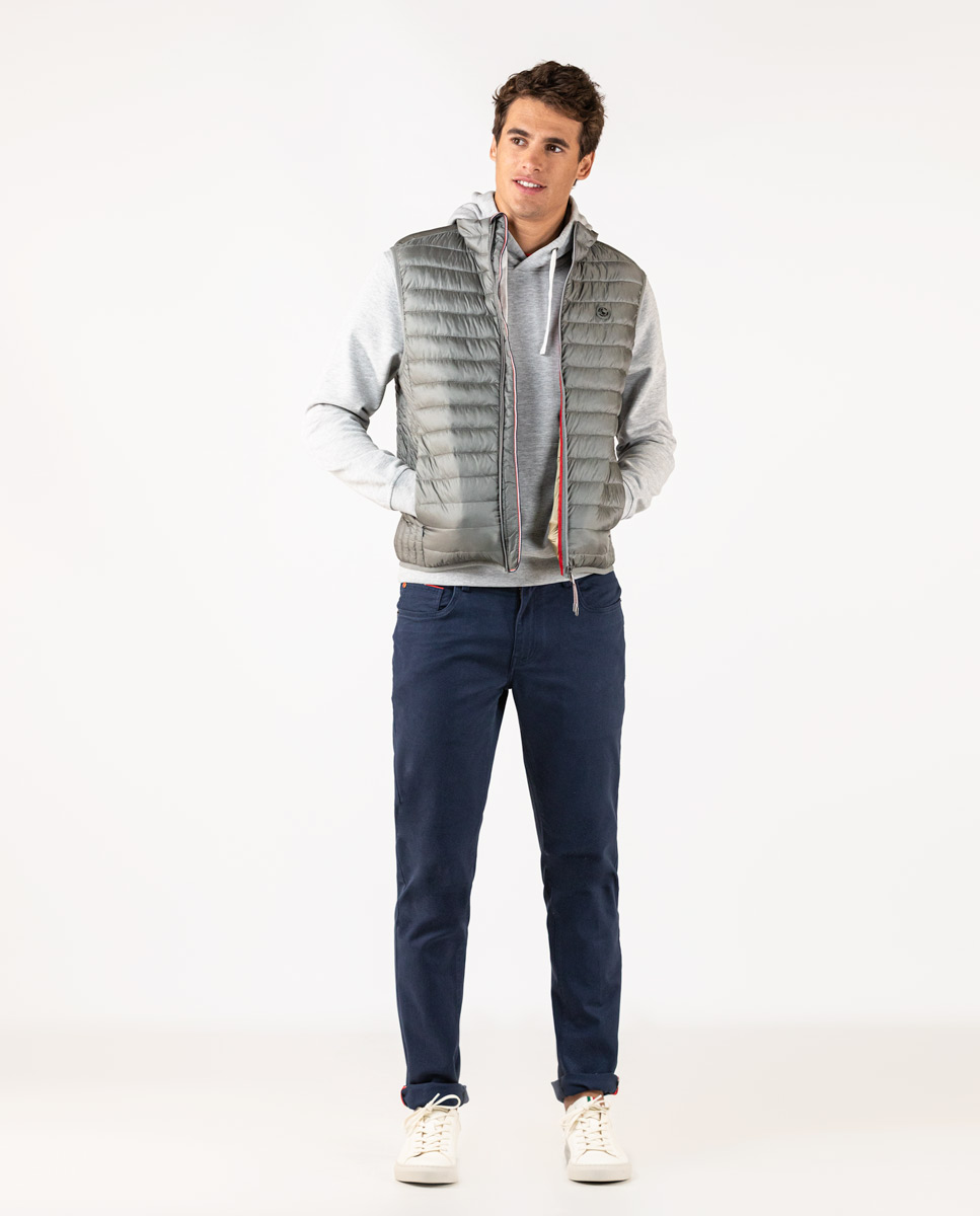 Chaleco Acolchado Básico Gris