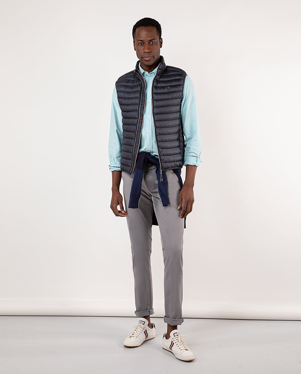 Basic Anthracite Grey Quilted Vest