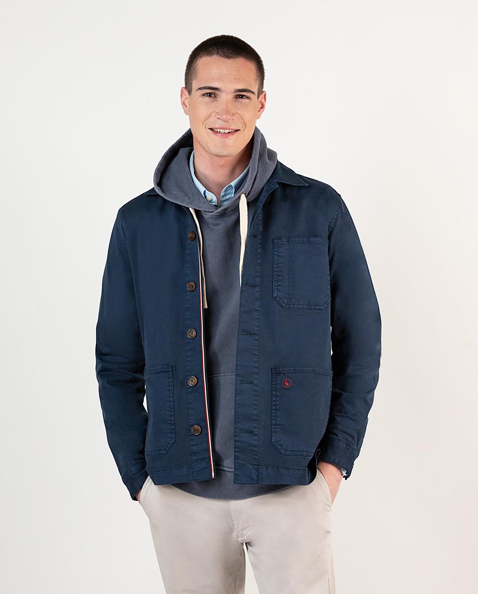 Blue Cotton Overshirt
