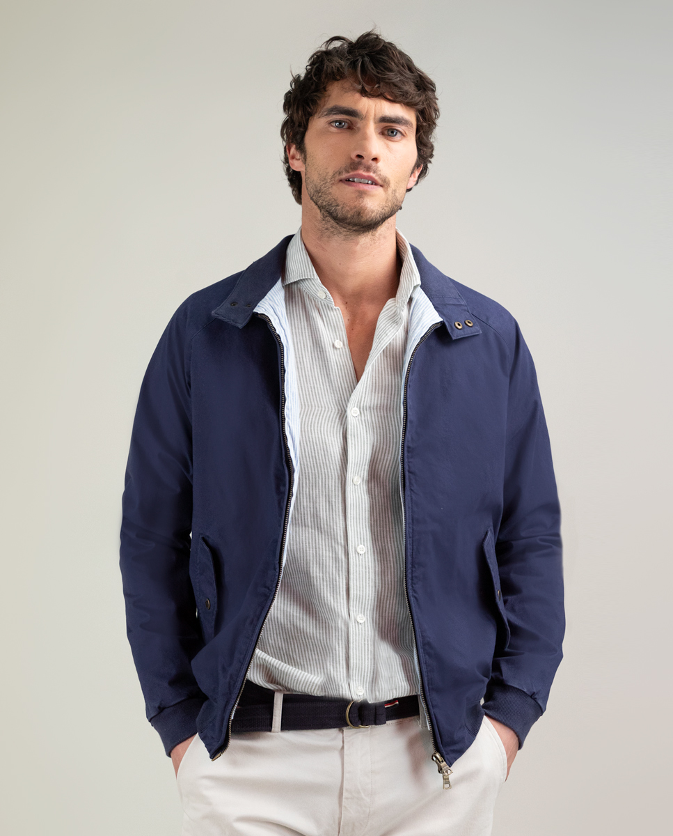 Navy Harrington Jacket