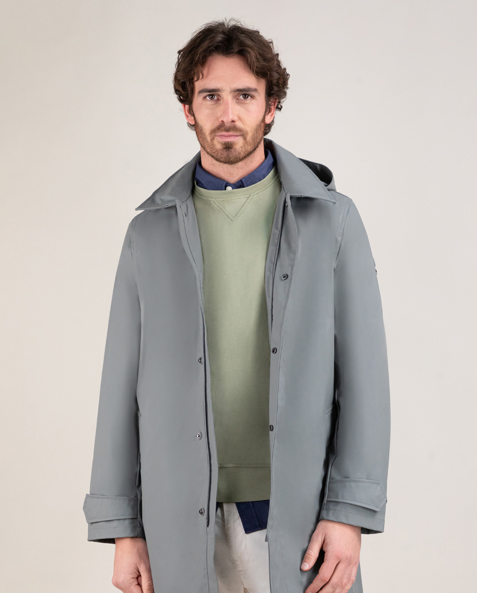 Grey Rubberised Trench