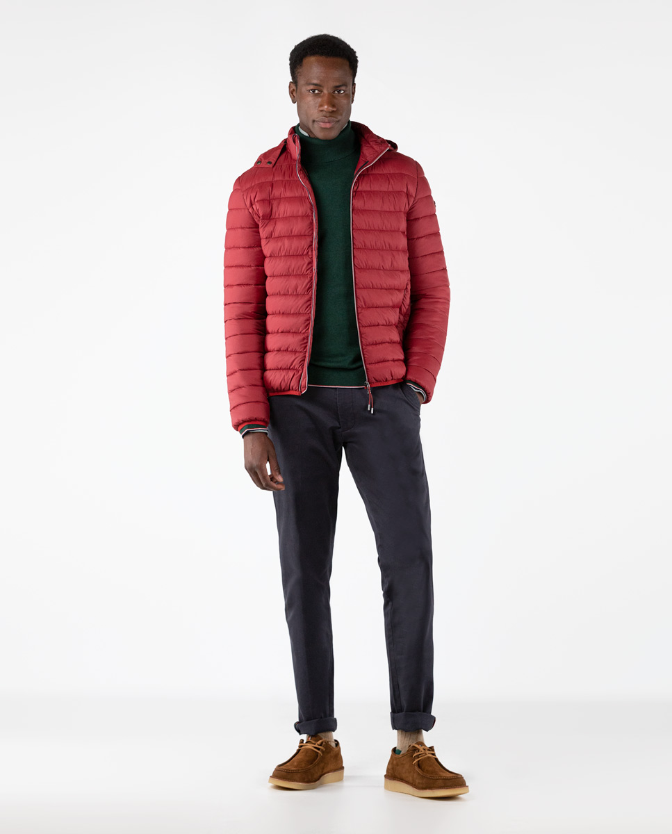 Cazadora Guateada Básica Granate