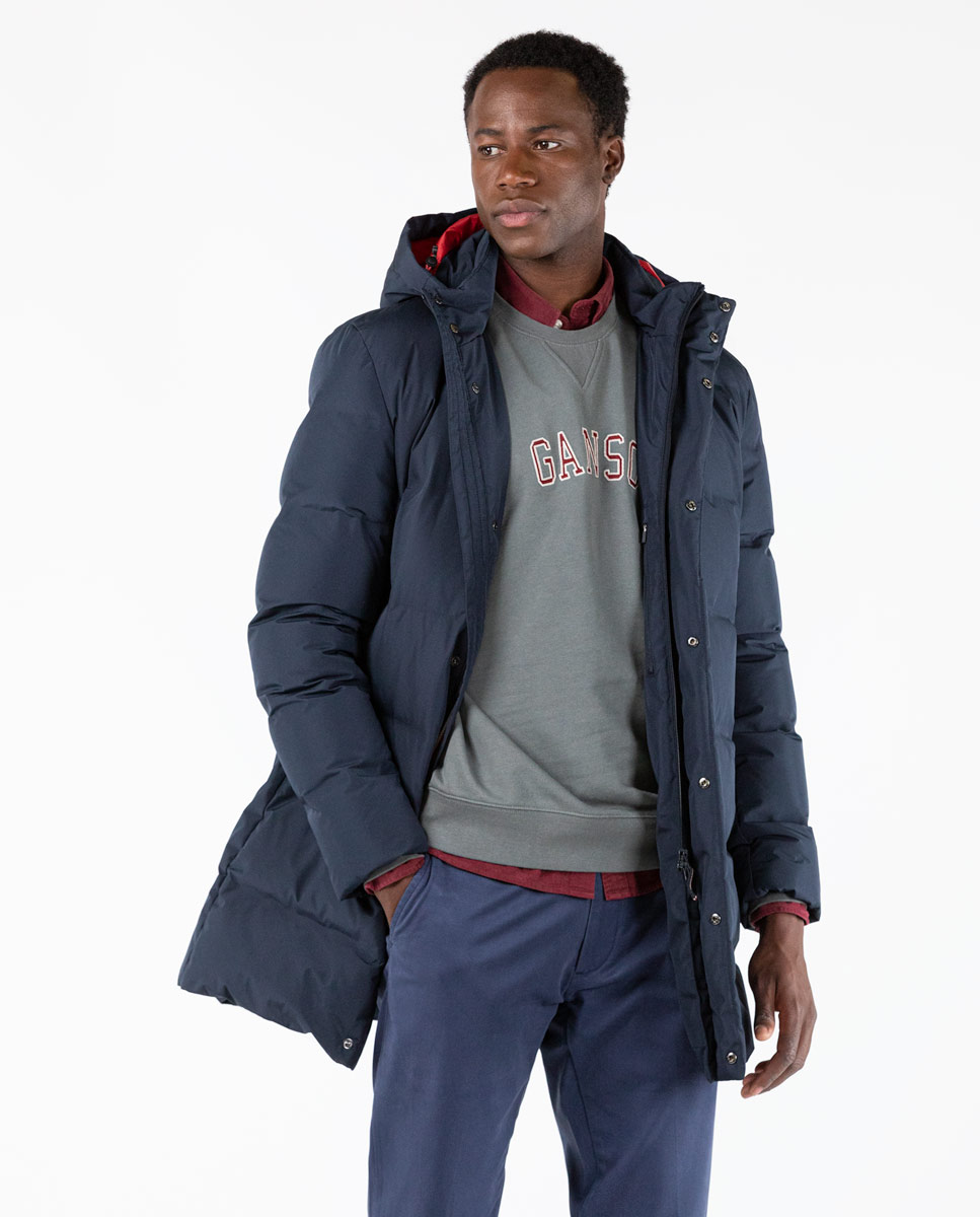 Long Navy Puffer