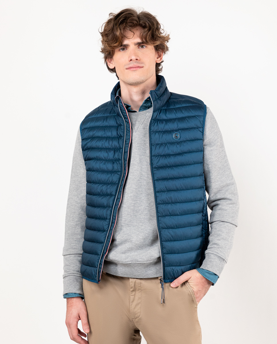 Basic Blue Quilted Vest