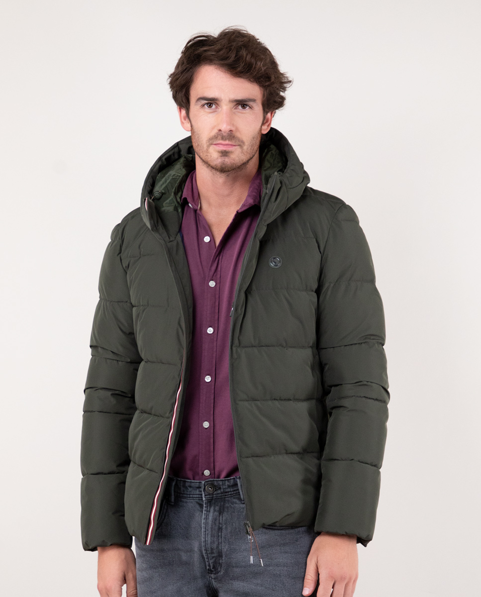 Short Quilted Green Coat