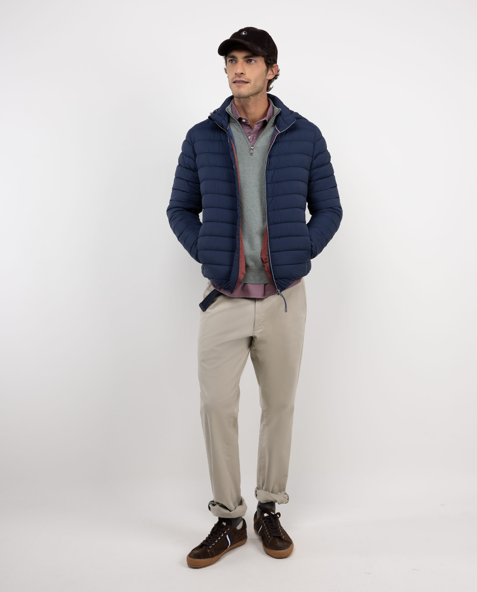 Basic Quilted Navy Jacket