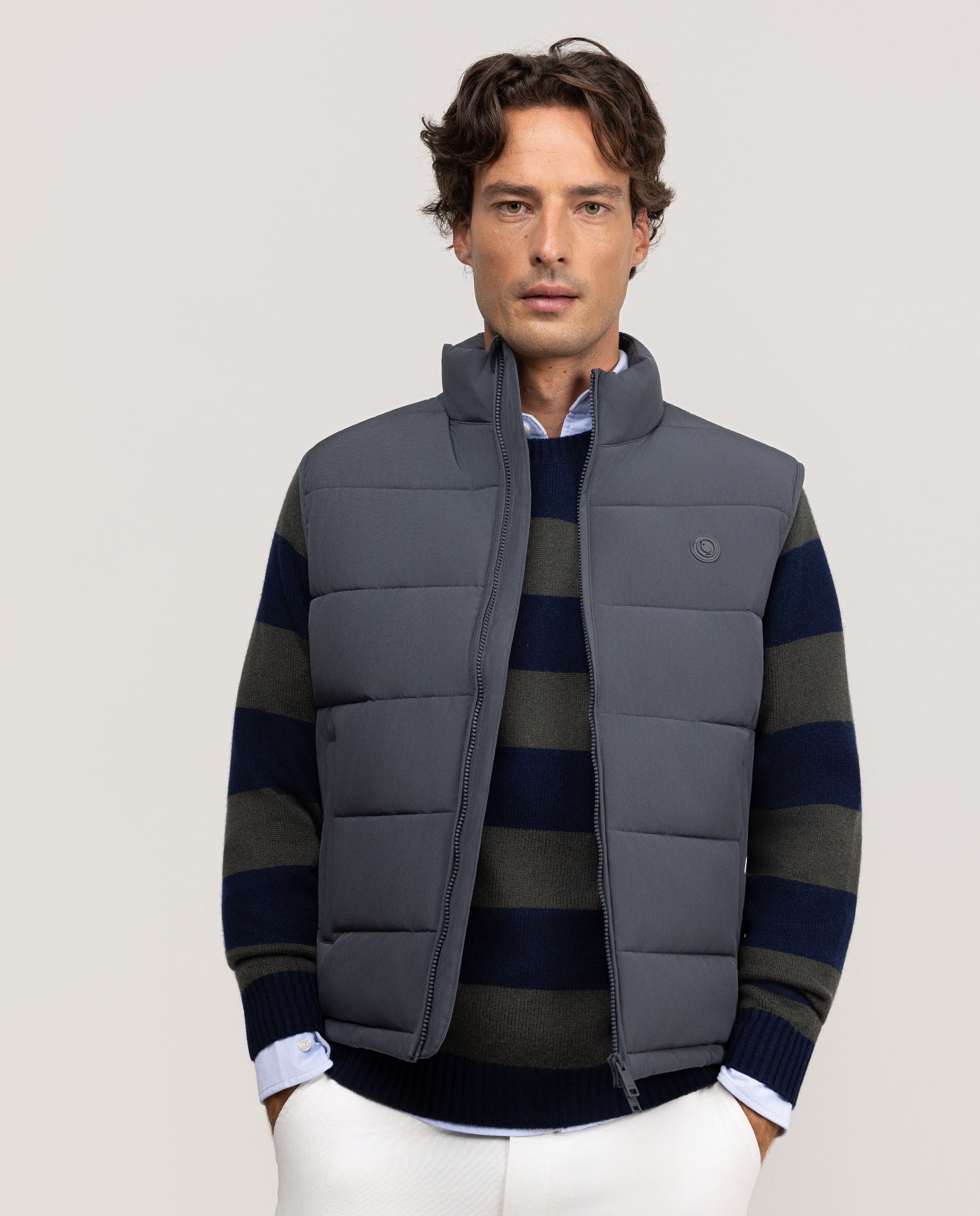 Heavy Quilted Grey Vest