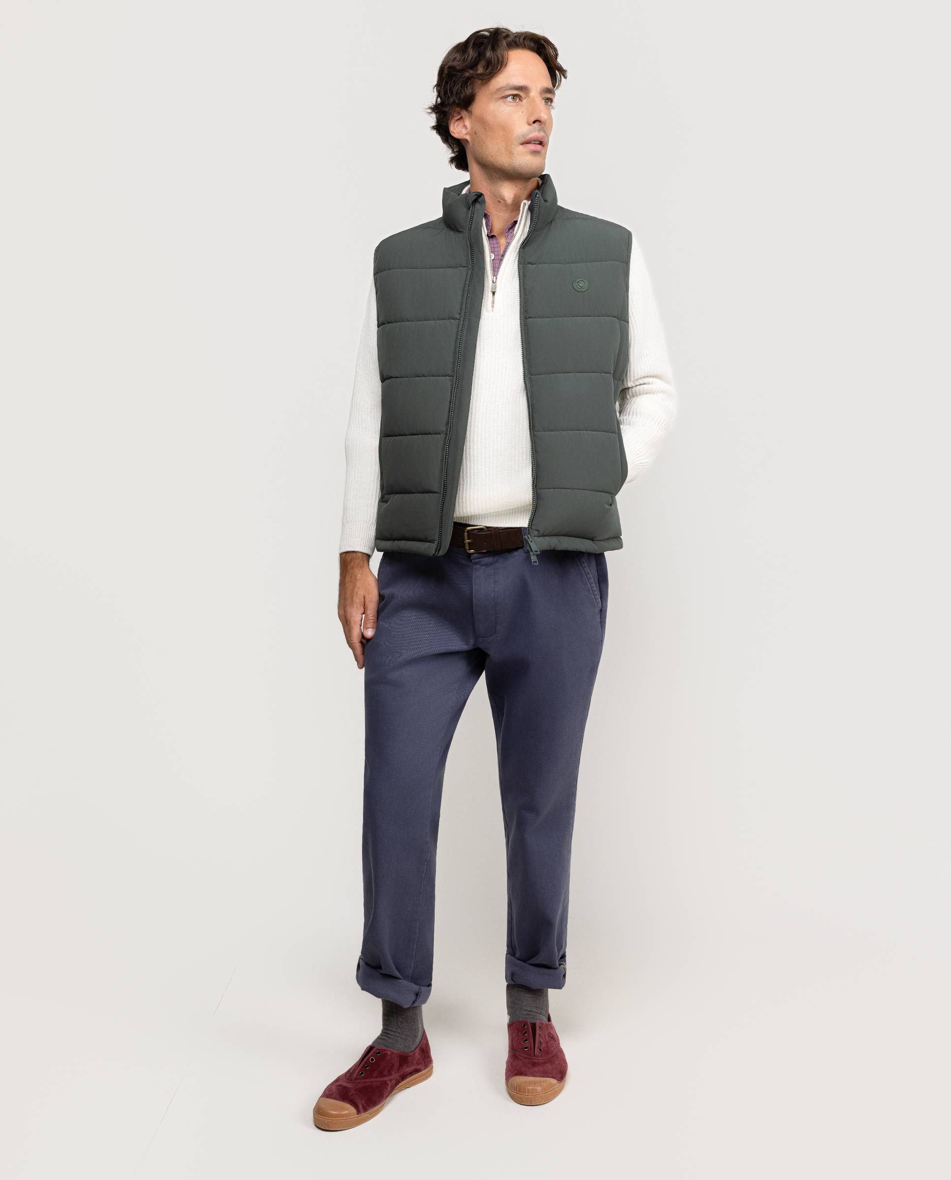 Chaleco Acolchado Grueso Verde