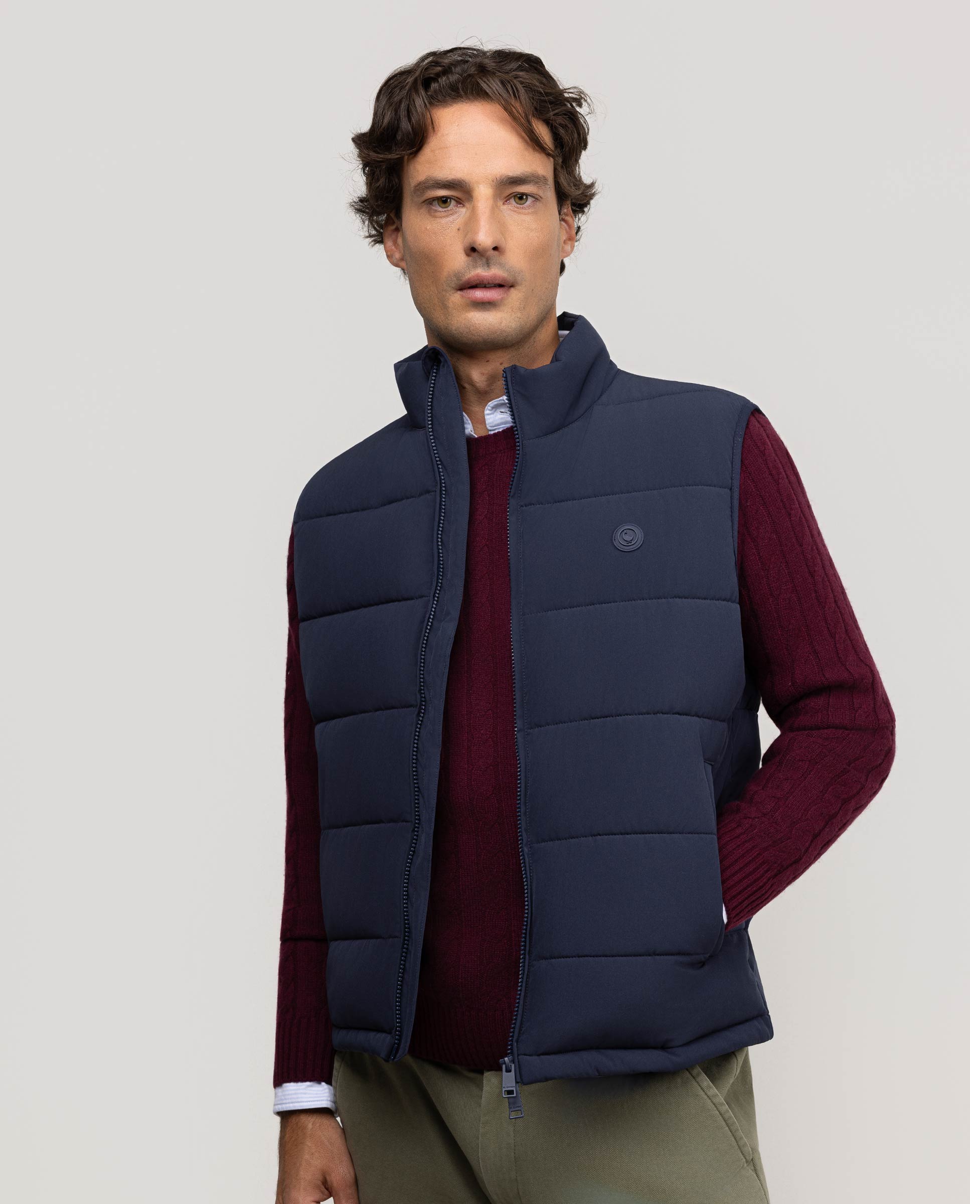 Heavy Quilted Navy Vest