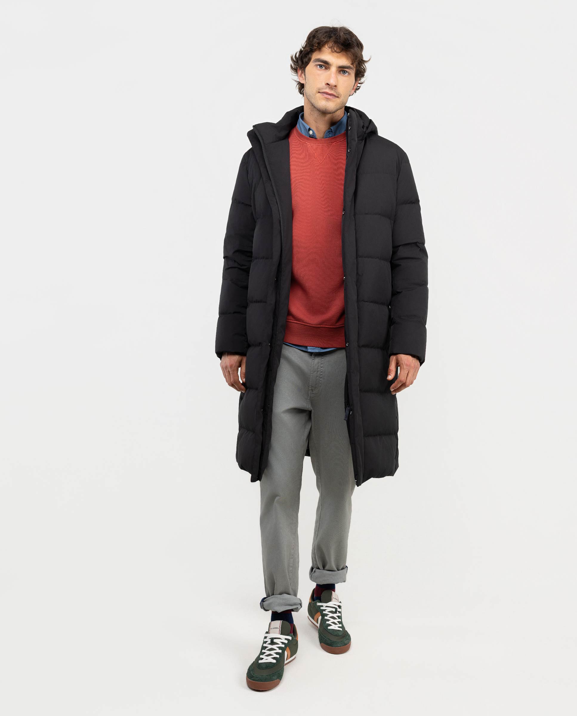 Extra Long Black Puffer