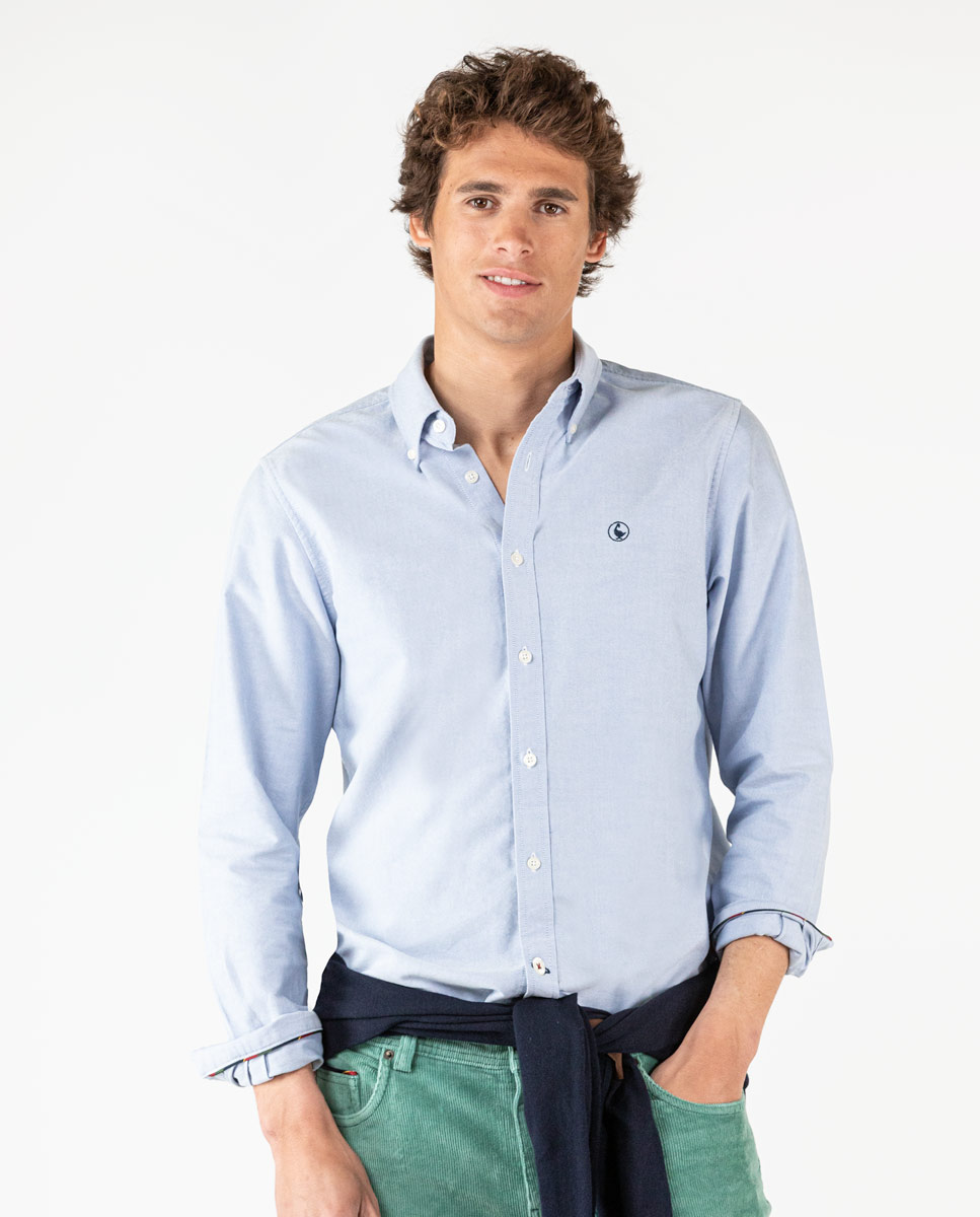 Plain Navy Oxford Shirt