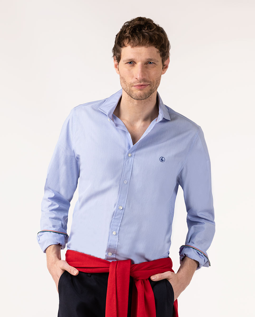 Camisa Multirayas Azul