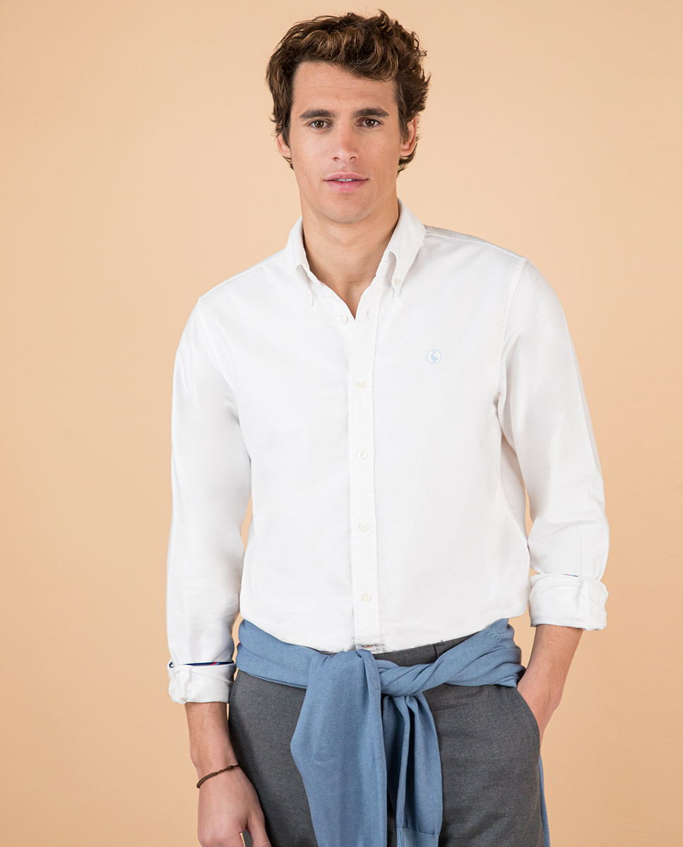 Camisa Lisa Oxford Blanca