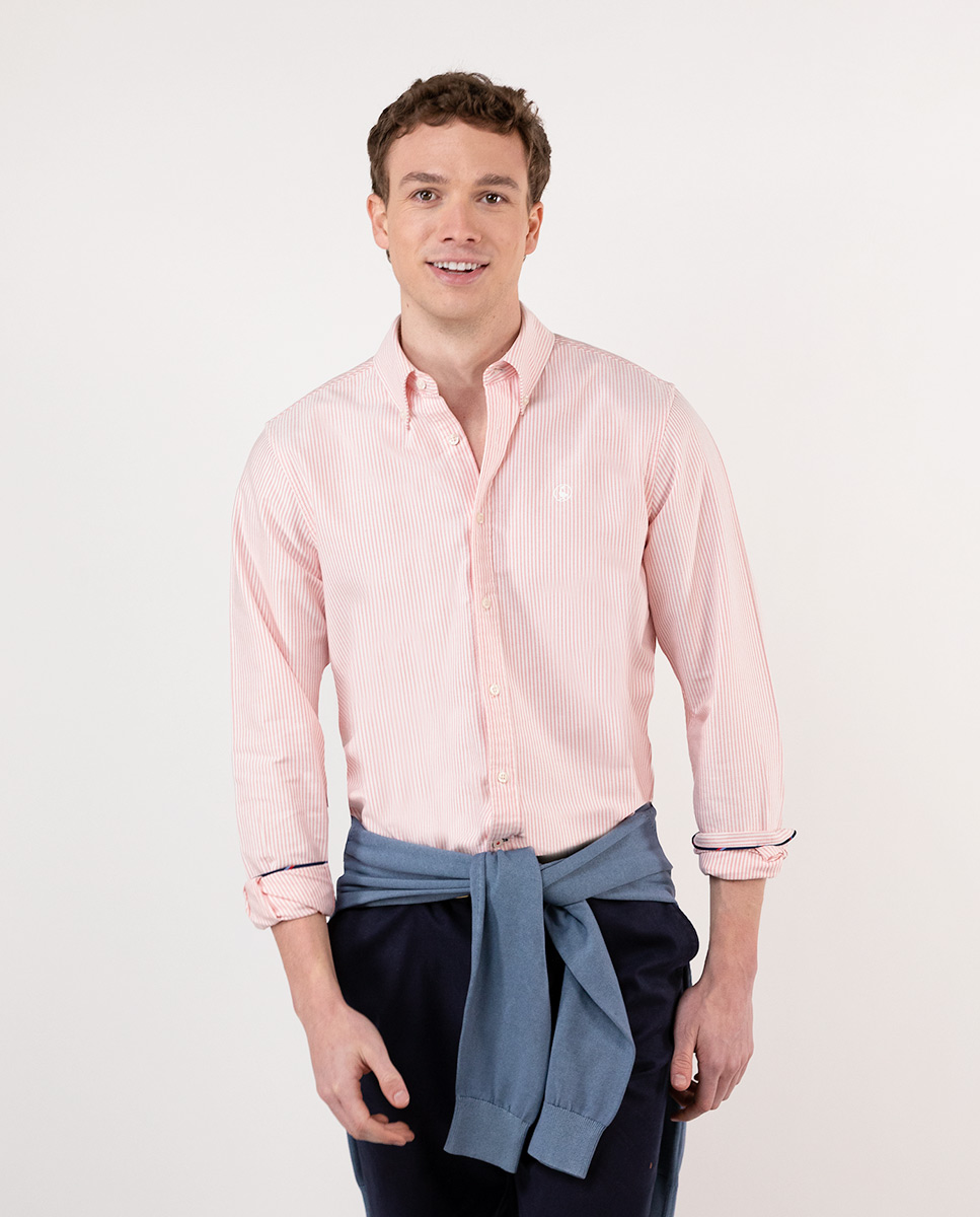 Camisa Raya Yale Oxford Coral