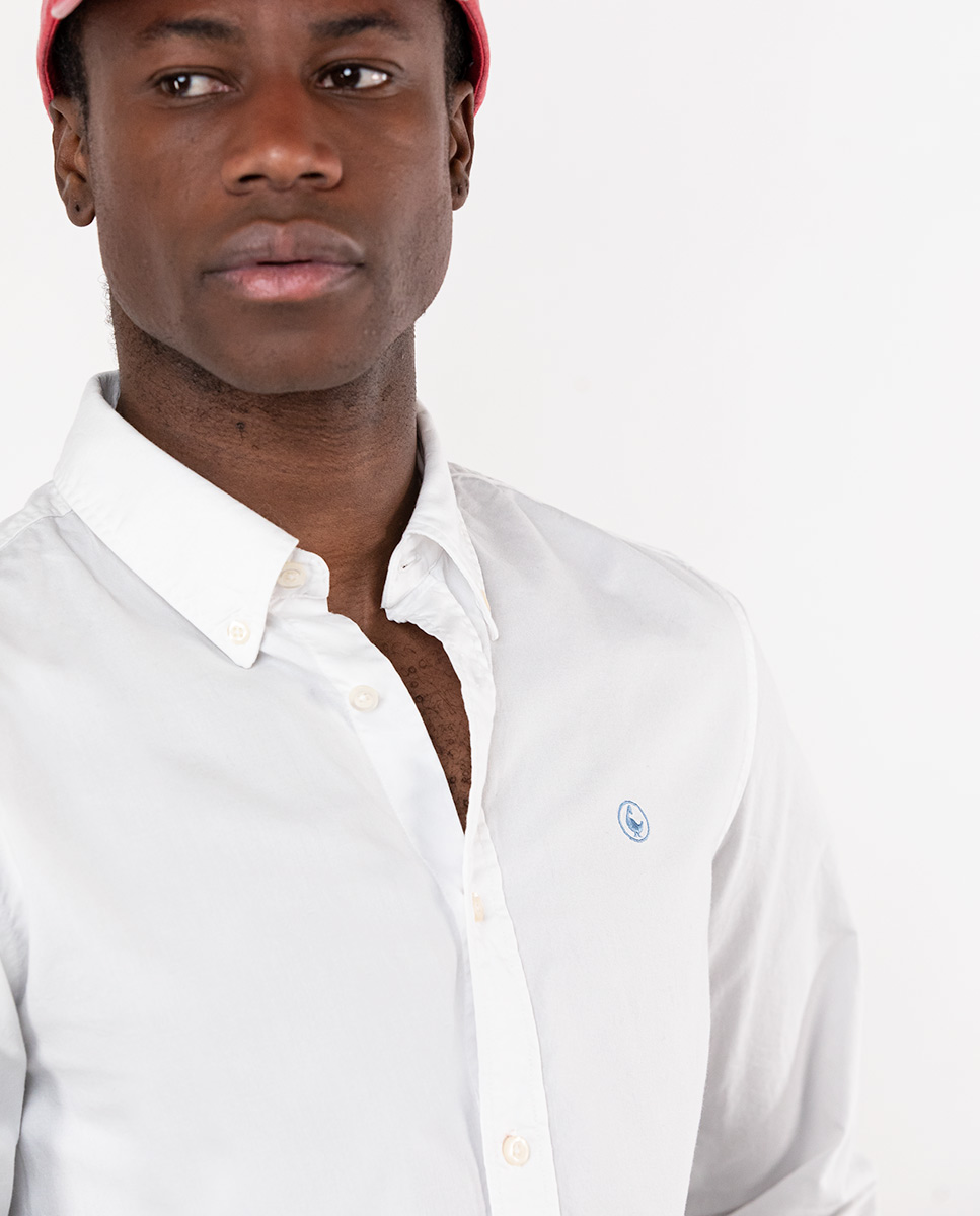 White Garment Dyed Shirt