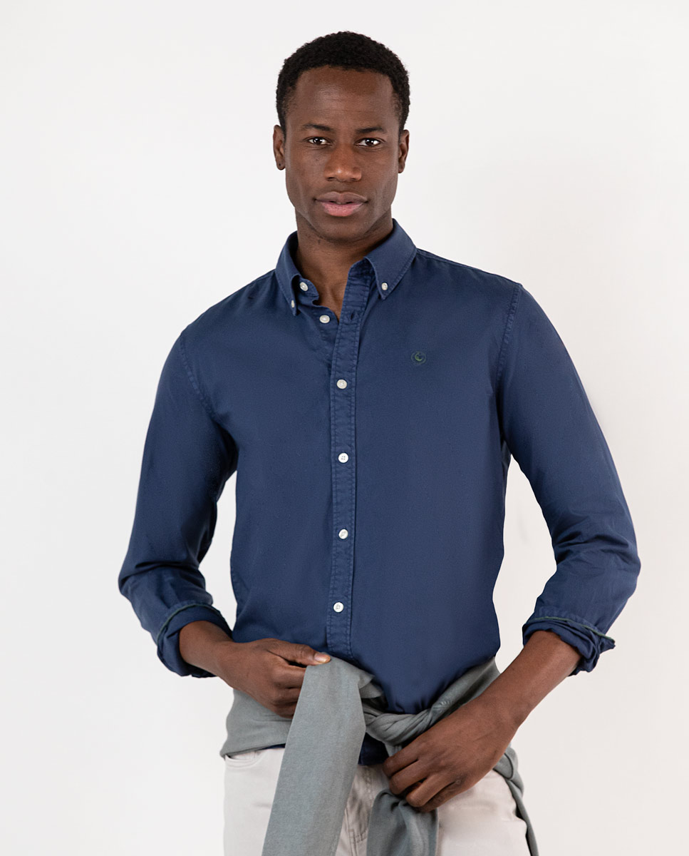 Camisa Garment Dyed Marino