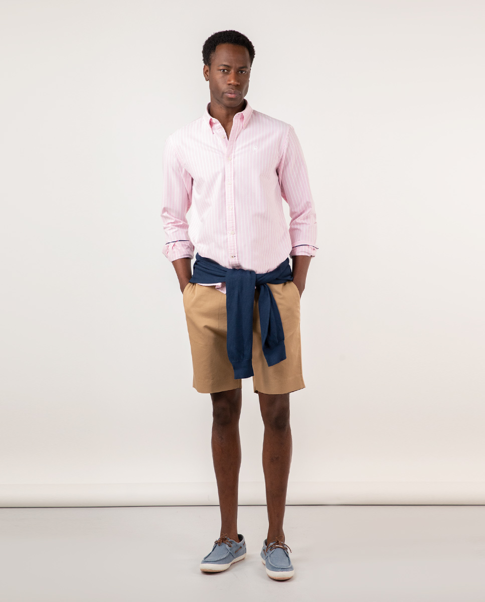 Camisa Raya Butcher Oxford Rosa