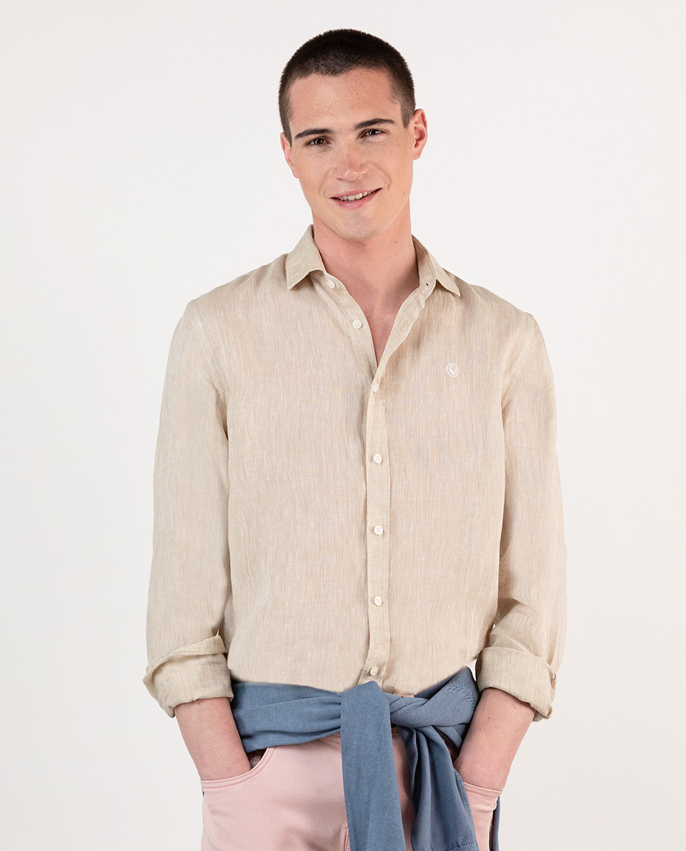 Camisa Lino Beige