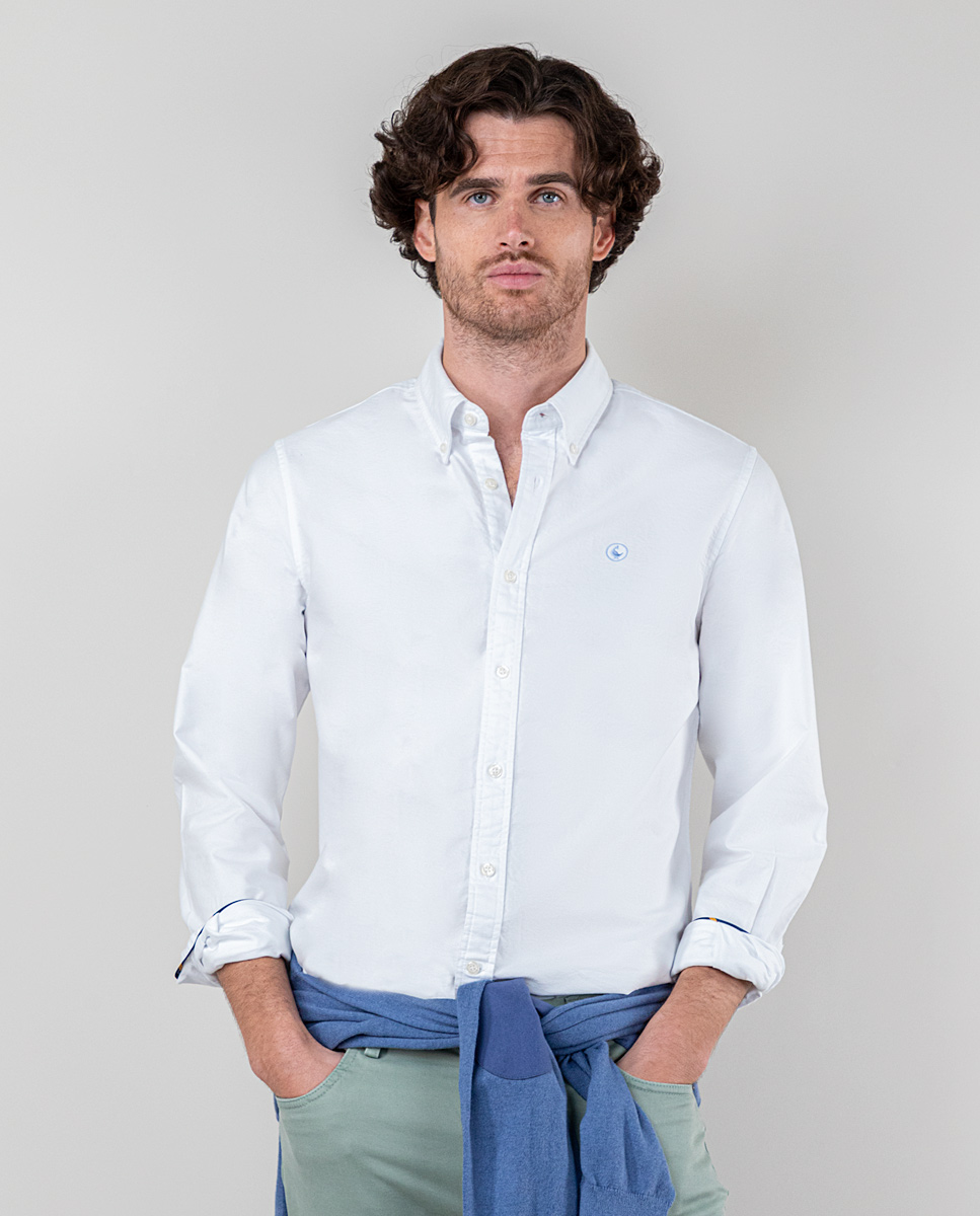 Camisa Lisa Oxford Blanca