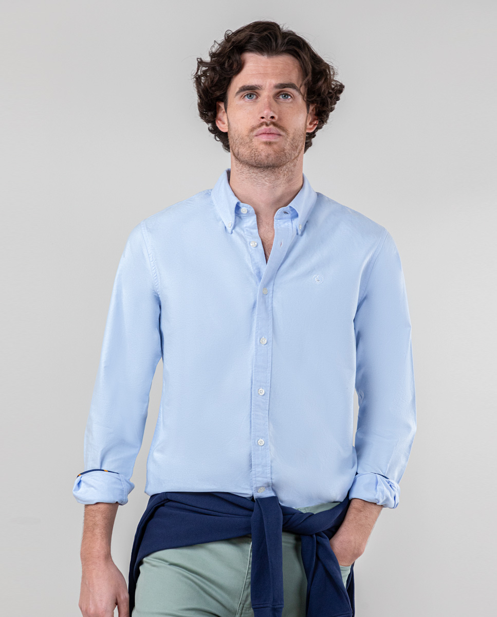 Plain Light Blue Oxford Shirt