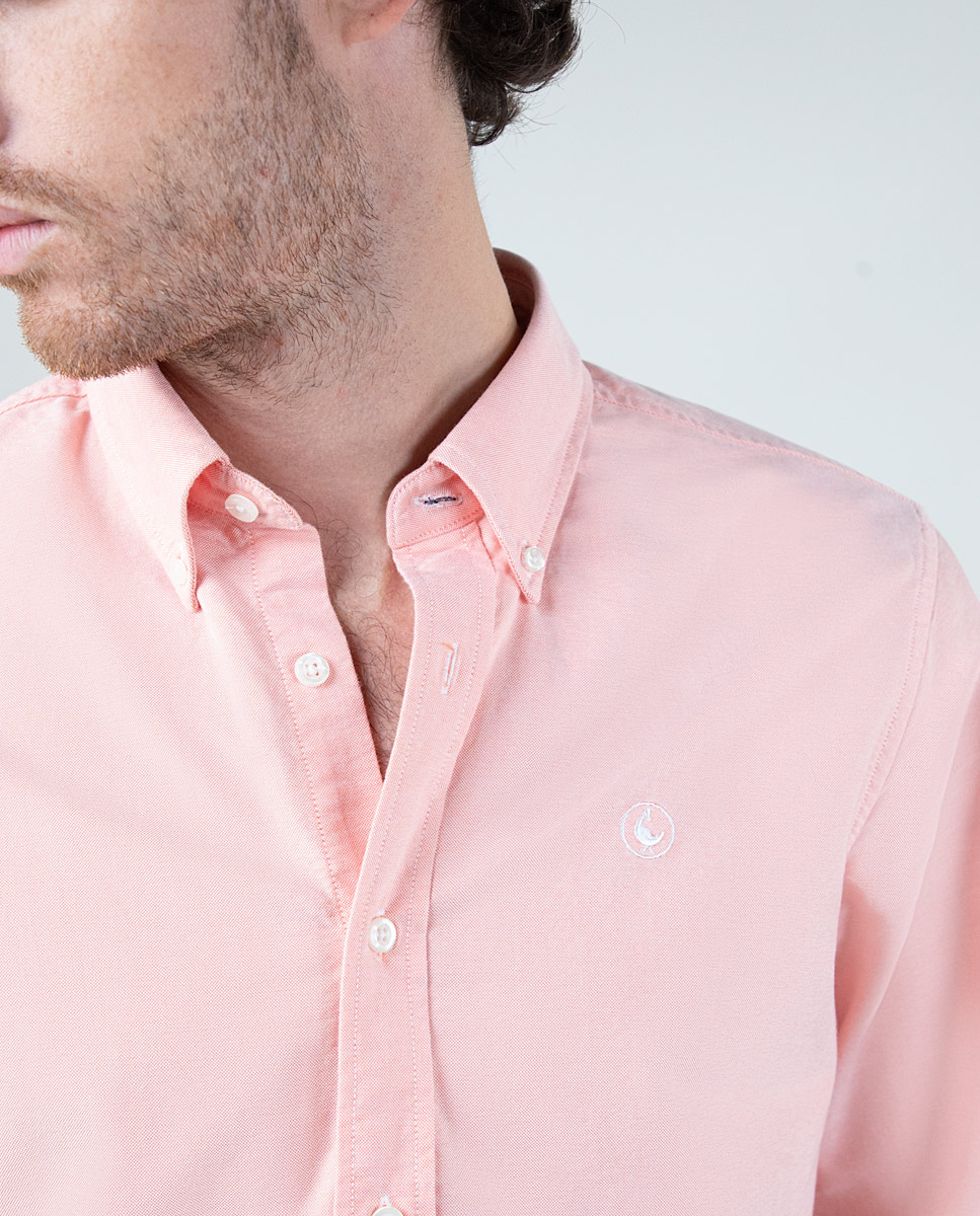 Camisa Lisa Oxford Naranja