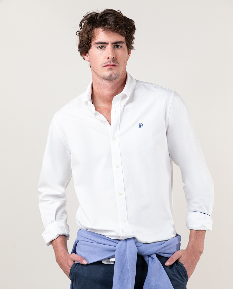 Camisa Garment Dyed Blanca
