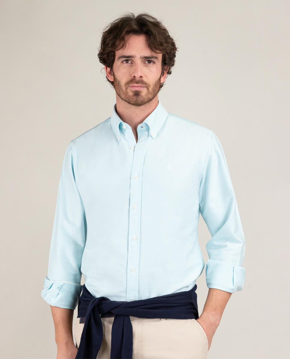 Camisa Oxford Lisa Aguamarina