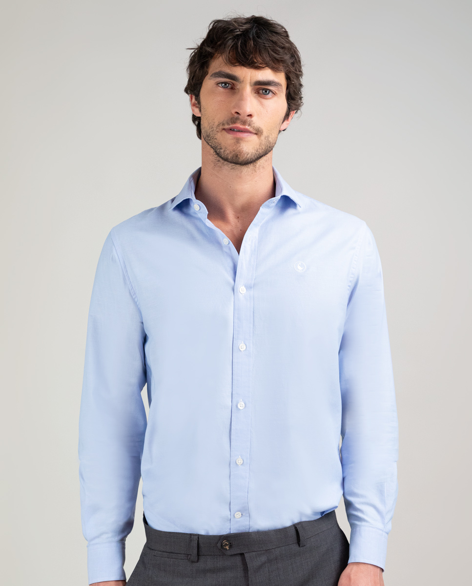 Camisa Pin Point Celeste
