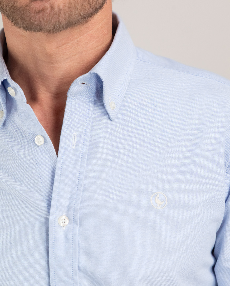 Camisa Oxford Azul Claro