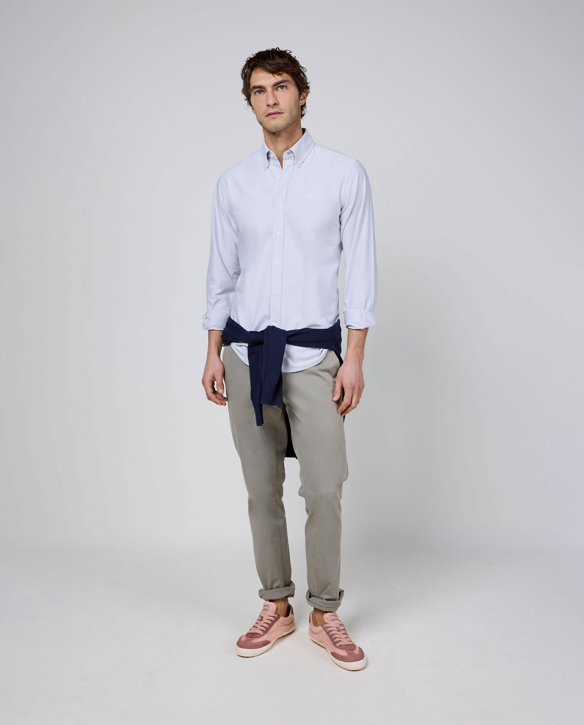 Plain Gray Oxford Shirt