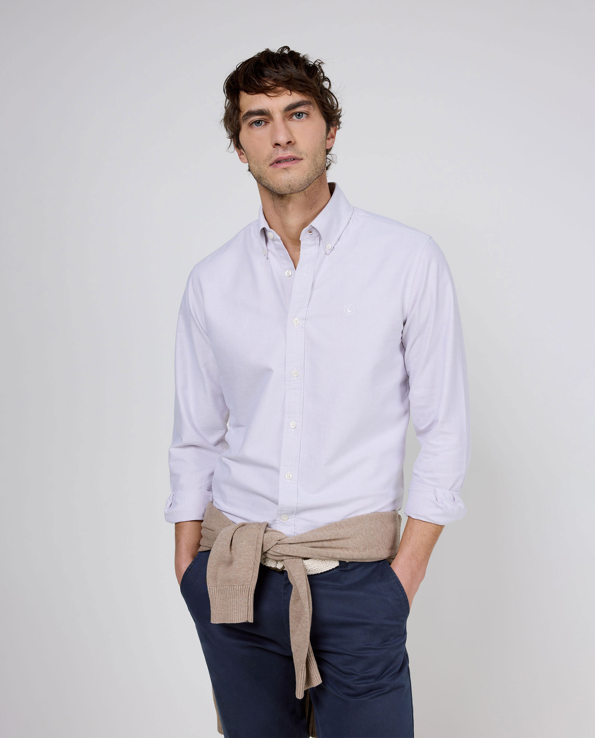 Plain Dark Pink Oxford Shirt