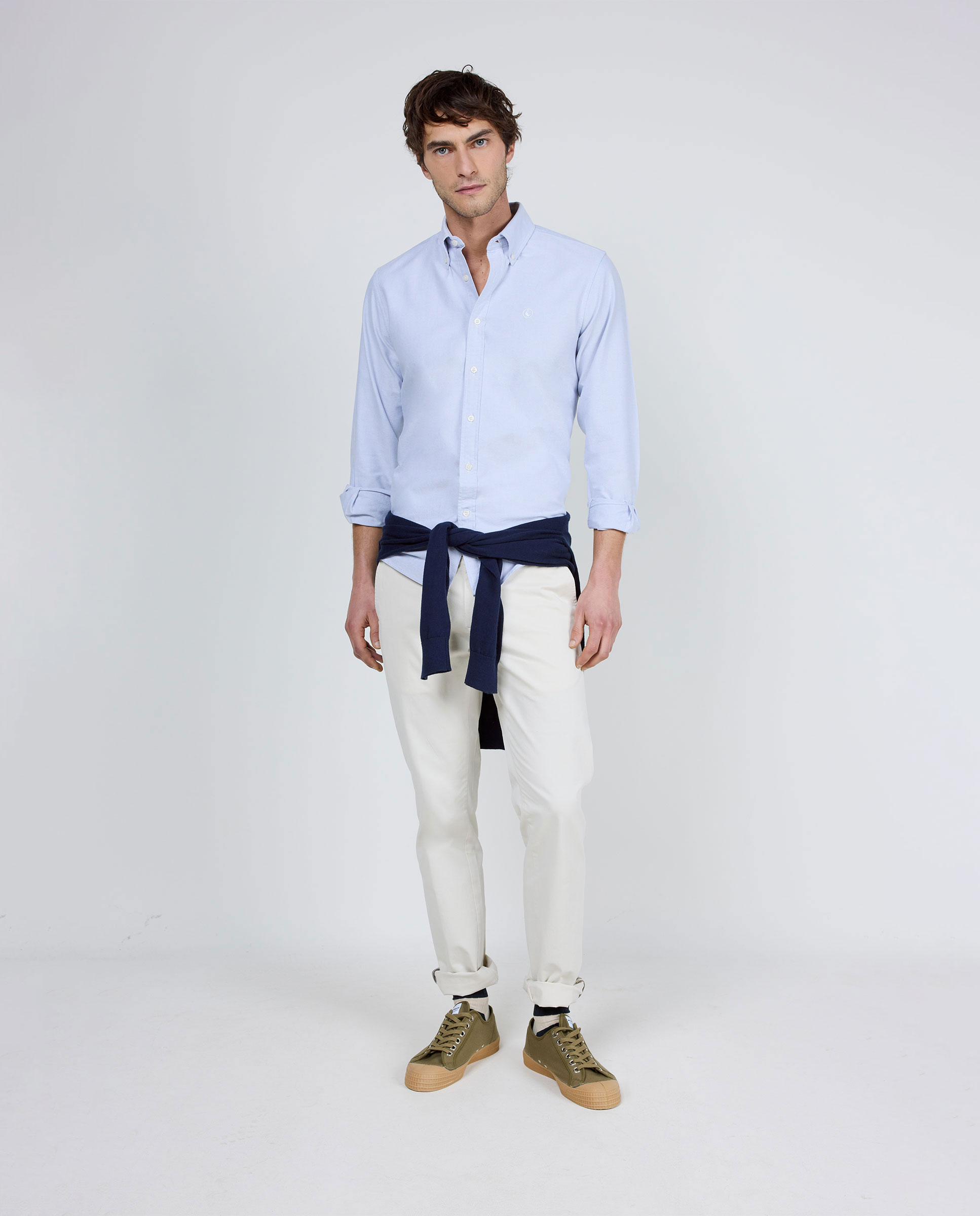 Plain Navy Oxford Shirt