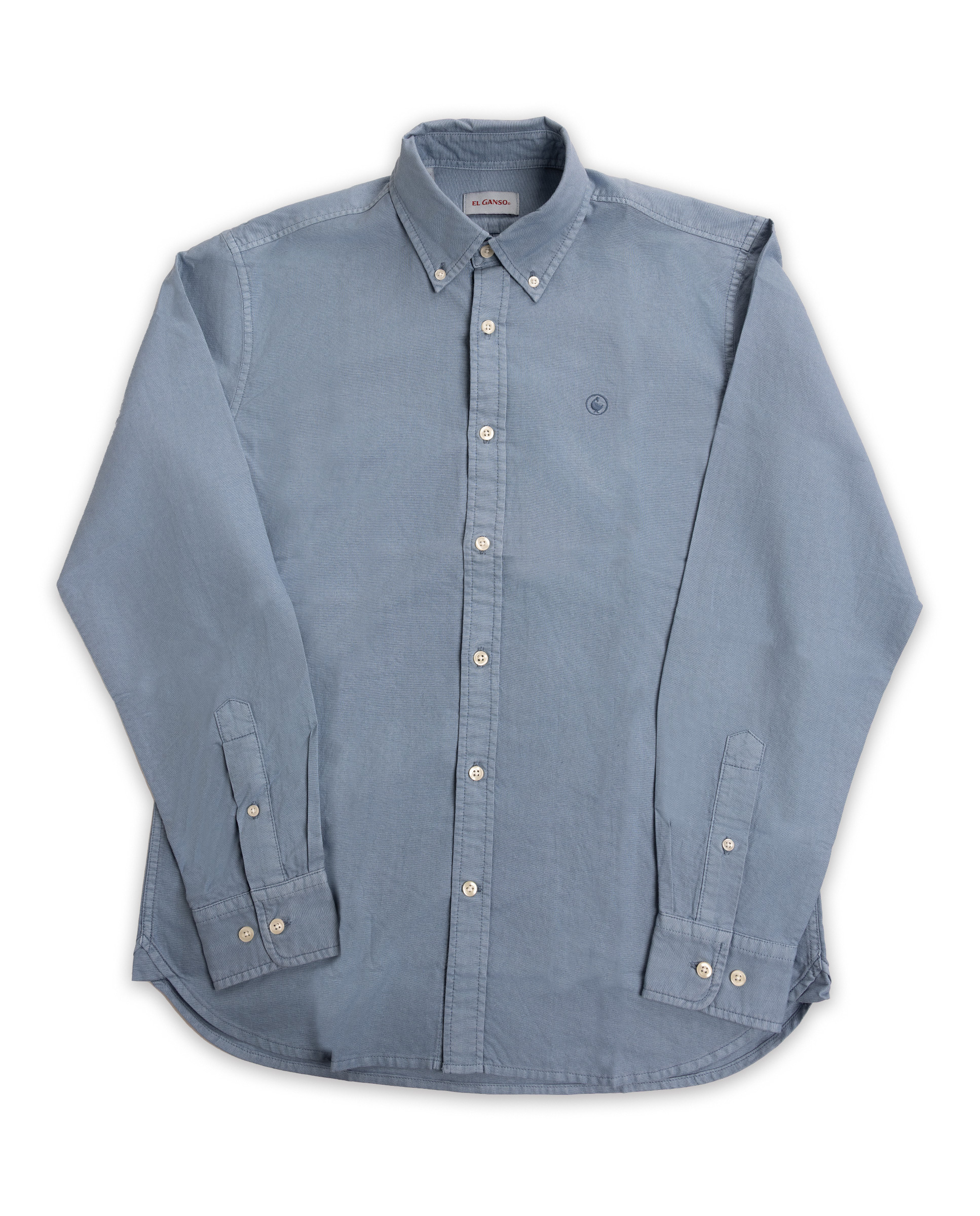 Camisa Algodón Garment Dyed Button Down Azul