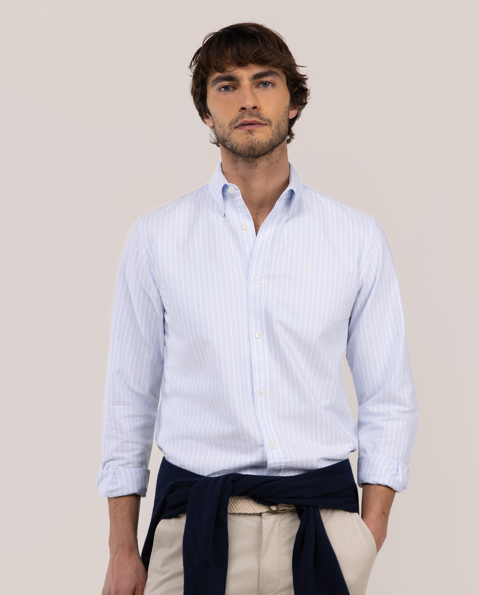 Light Blue Butcher Button Down Oxford Shirt