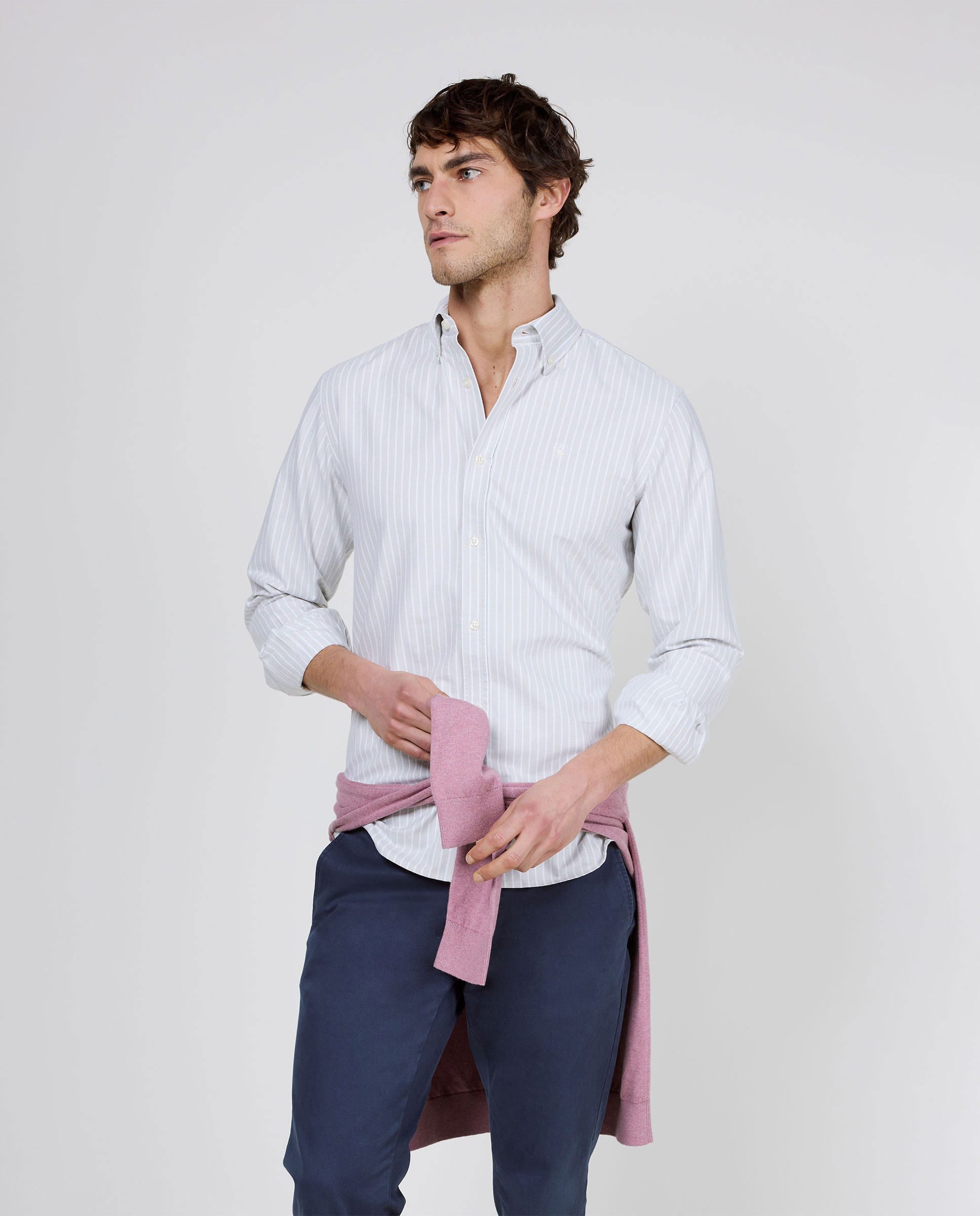 Butcher Button Down Green Oxford Shirt