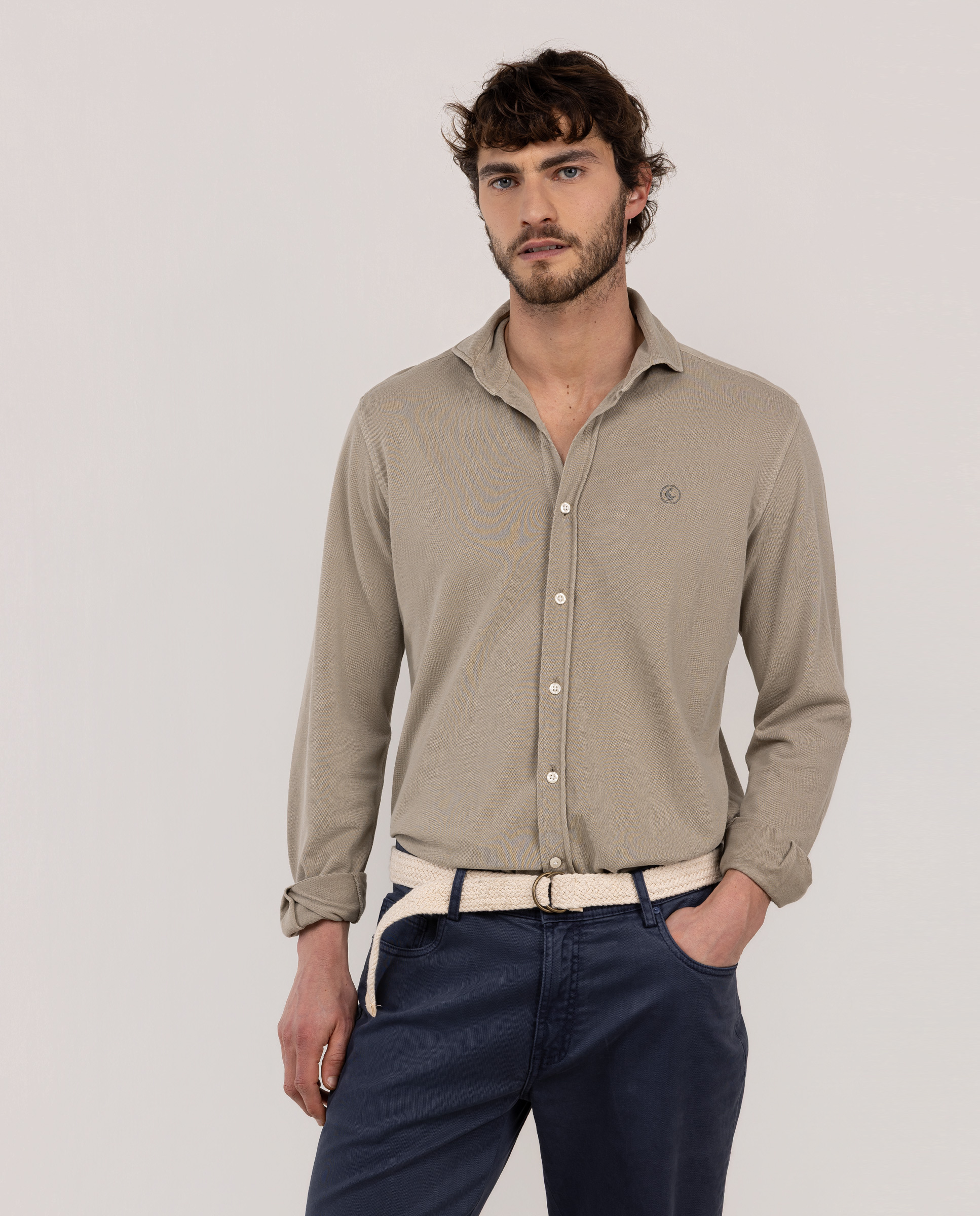 Beige Piqué Shirt