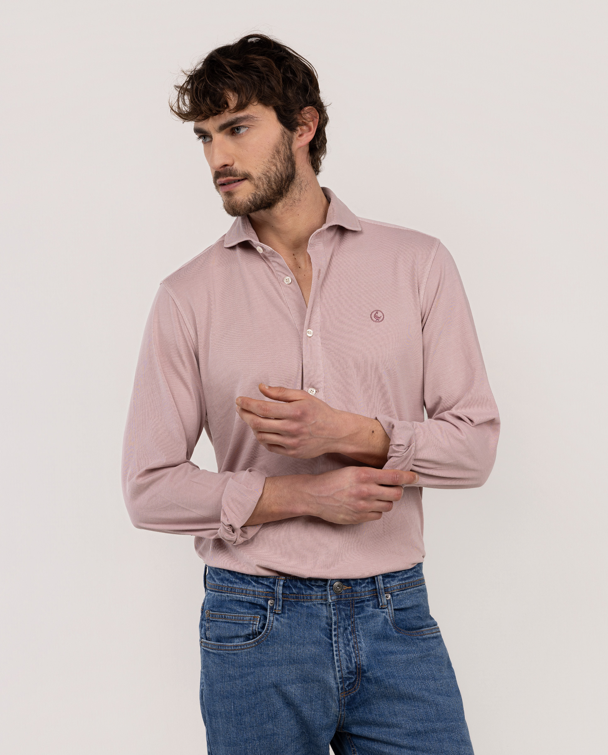 Pink Single Jersey Polo Shirt