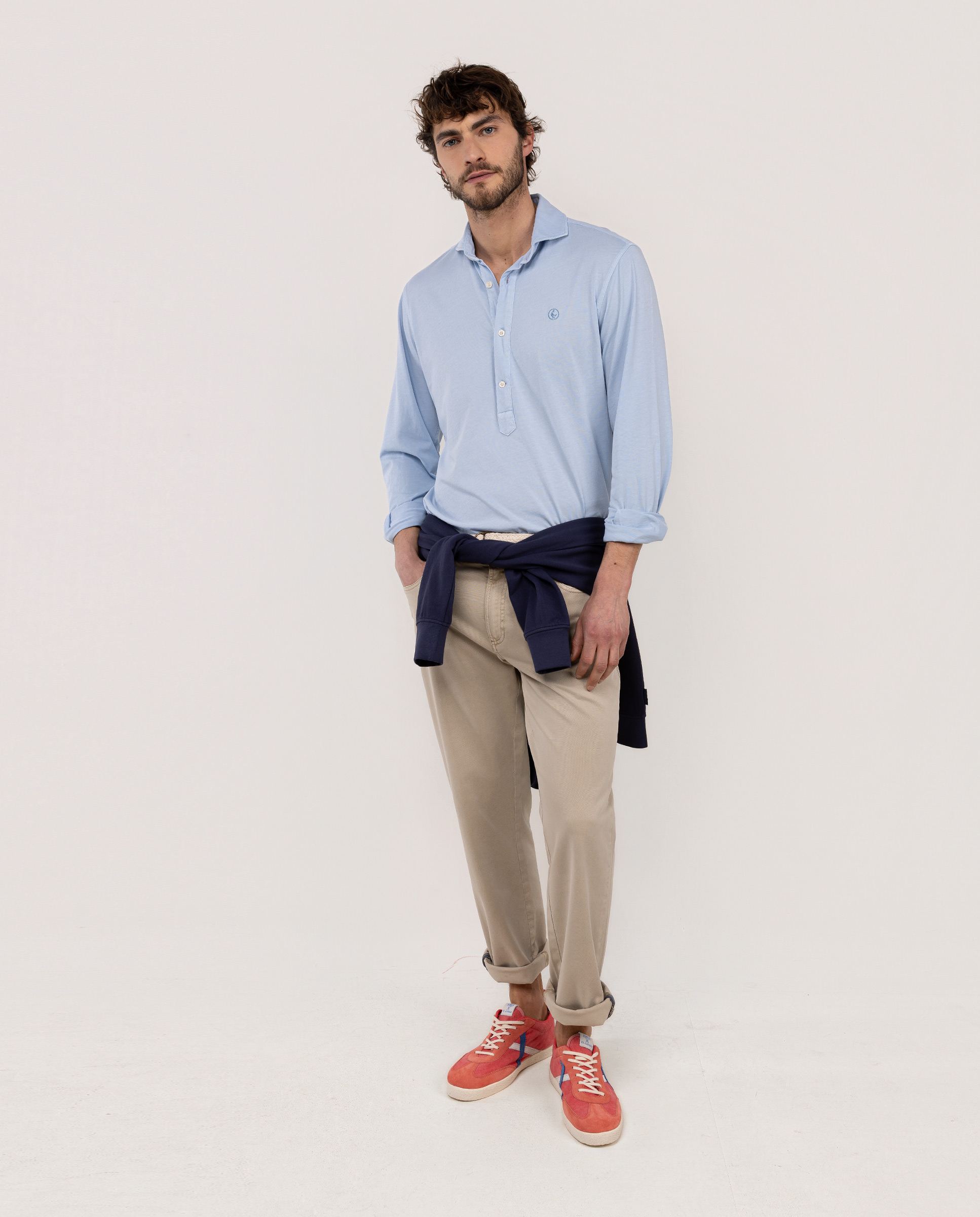 Light Blue Single Jersey Polo Shirt