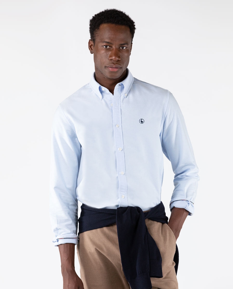 Plain Light Blue Oxford Shirt