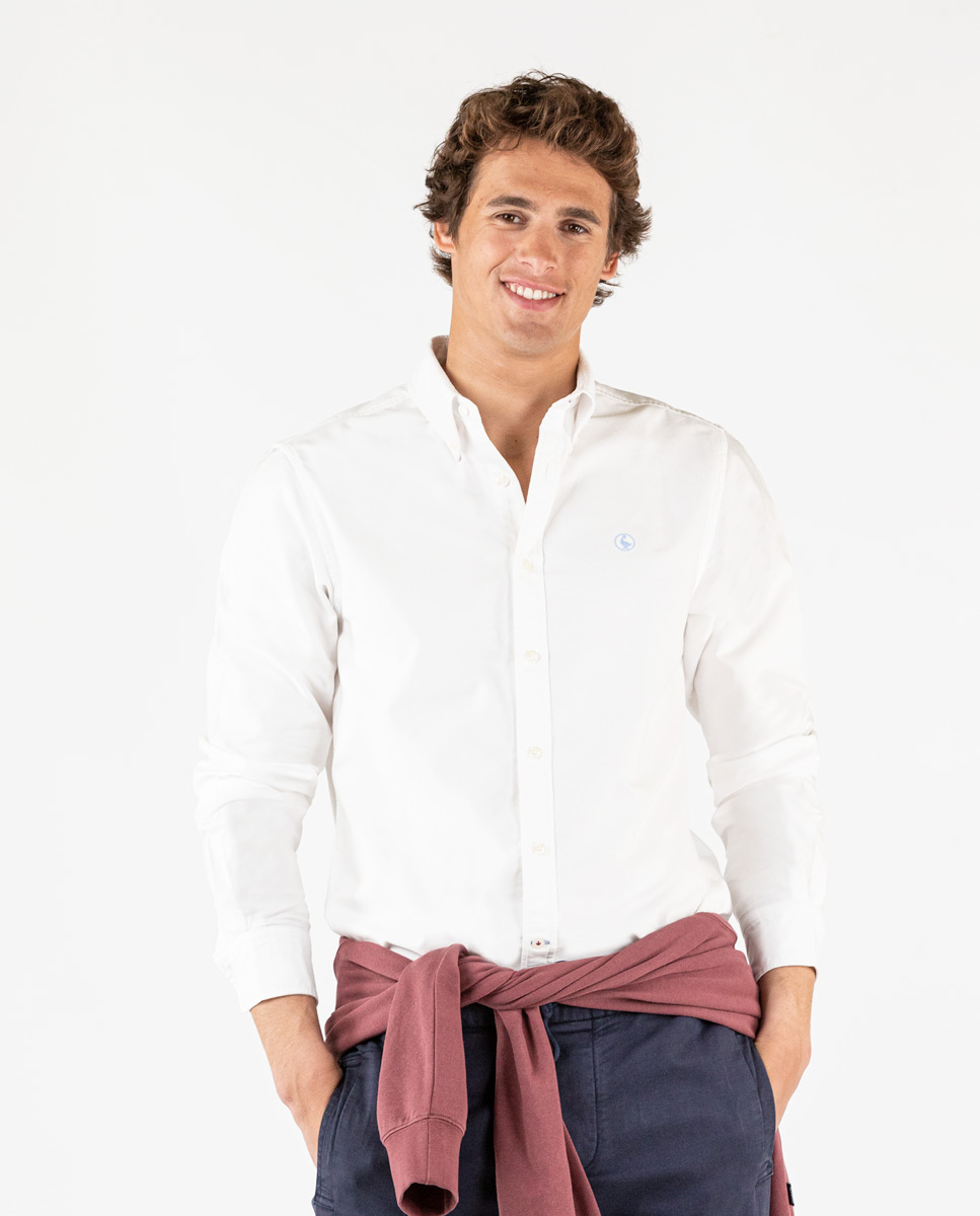 Camisa Lisa Oxford Blanco