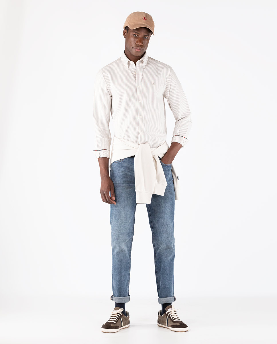 Camisa Raya Yale Oxford Marrón