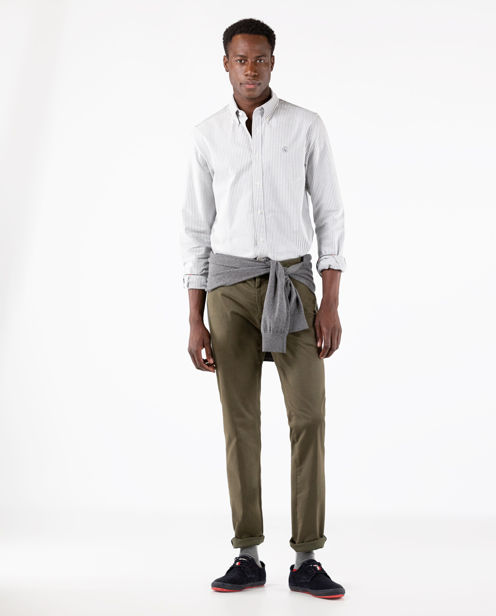 Camisa Raya Yale Oxford Negro