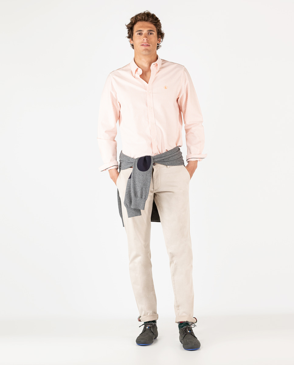 Camisa Raya Yale Oxford Naranja