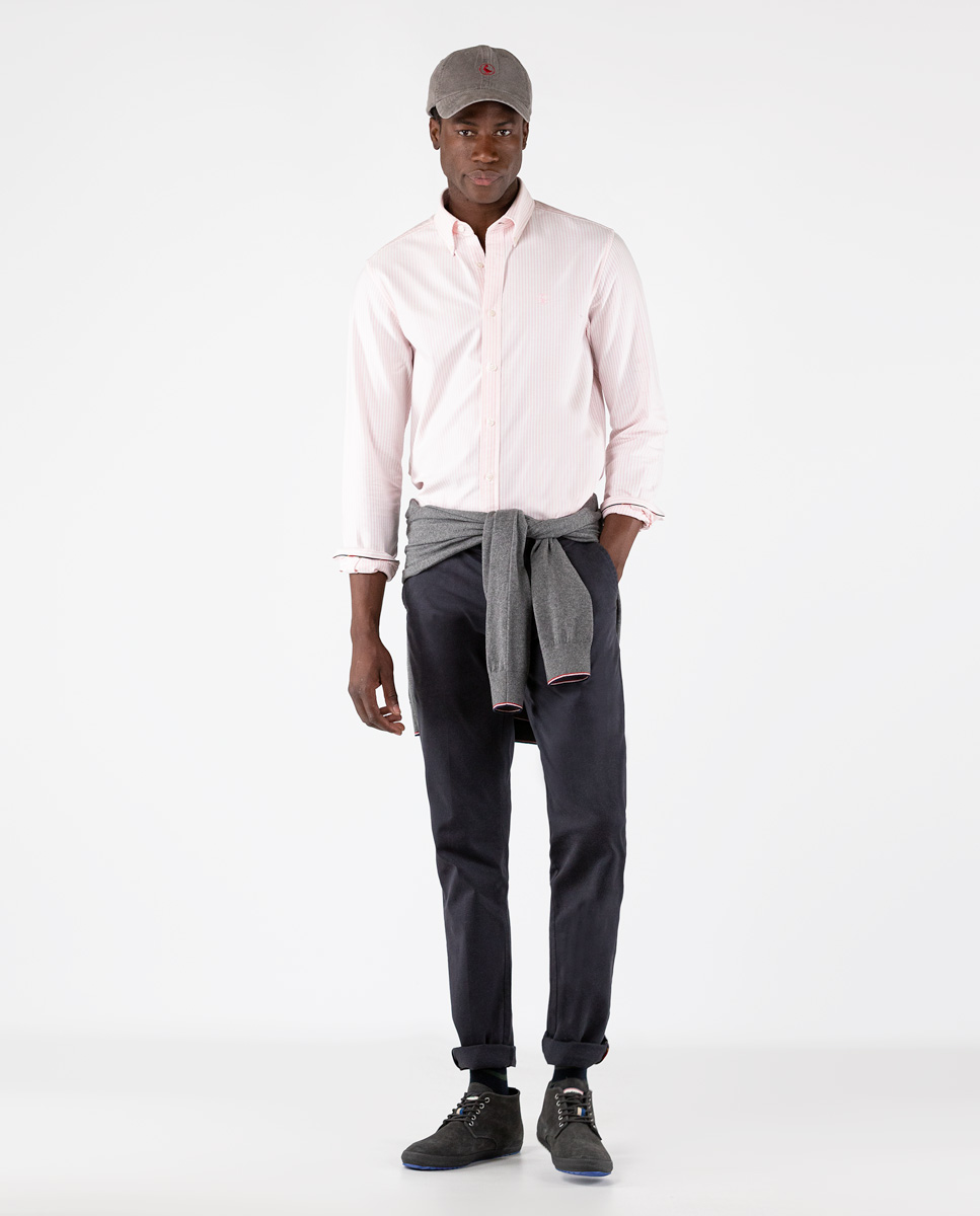 Camisa Raya Yale Oxford Rosa