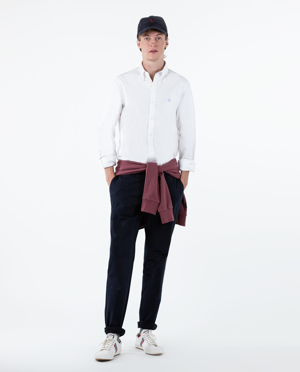 Camisa Twill Garment Dyed Blanca