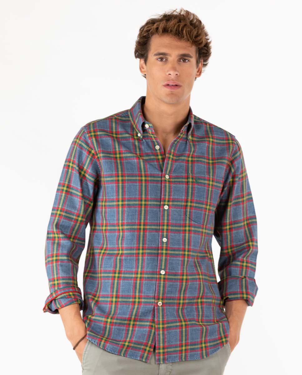 Navy Lumberjack Flannel Shirt